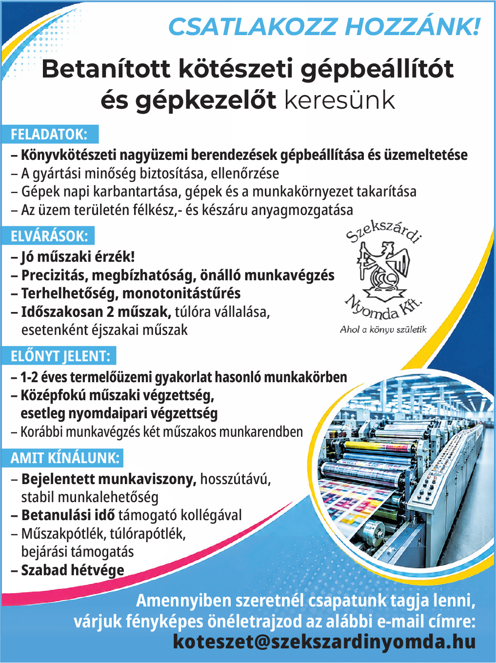Szekszárdi Nyomda állás 1